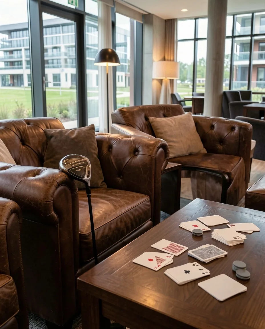 Exclusieve poker lounge ambiance bij Elva Roux