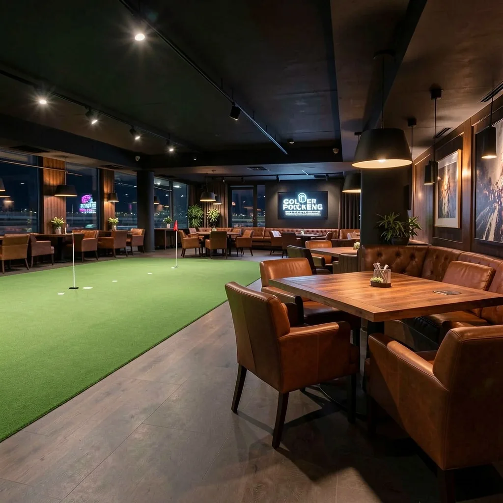 Golfstudio en lounge overgang